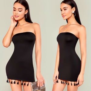✨ Tassel Hem Bandeau Bodycon Dress✨
